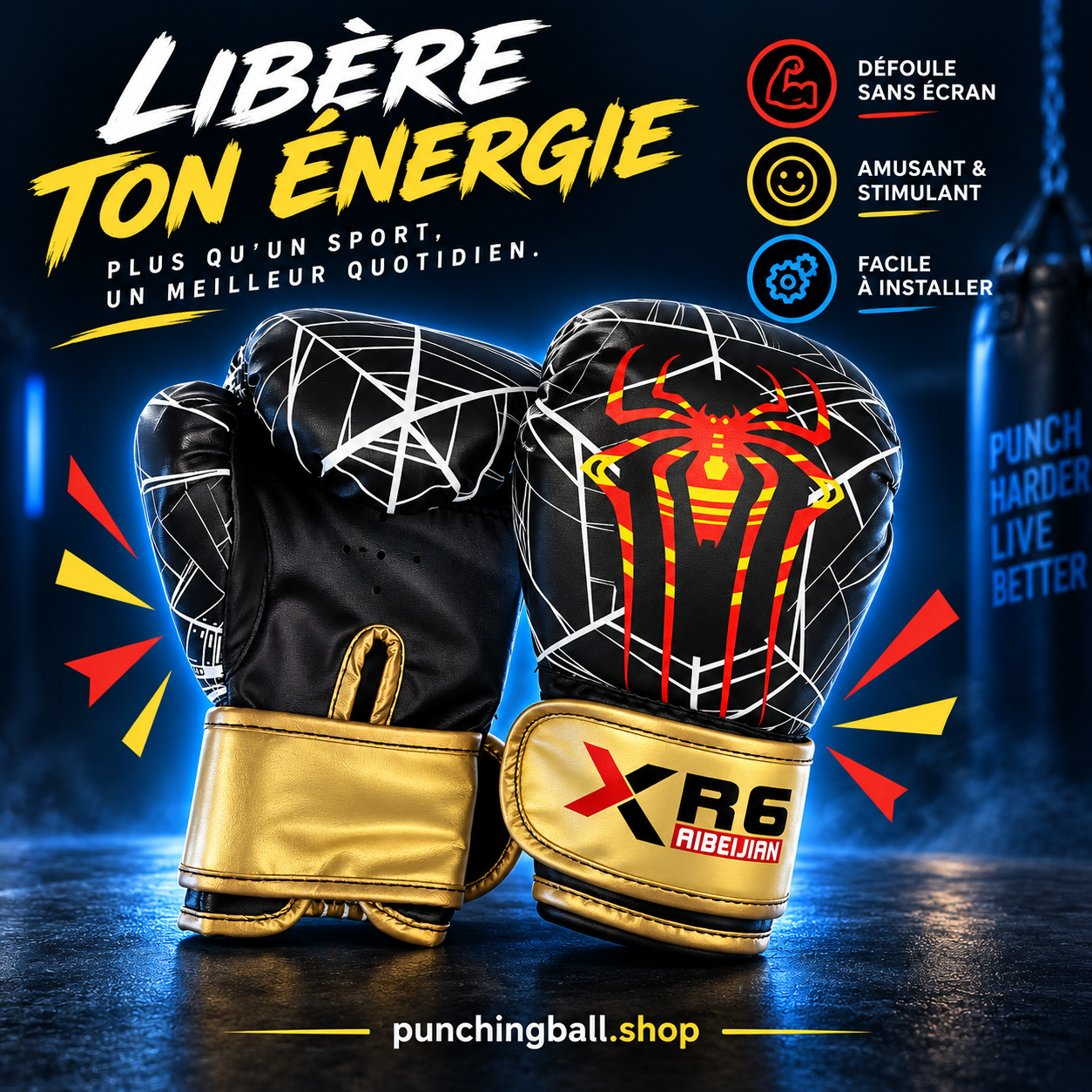 Gants de Boxe Enfant SpiderPunch